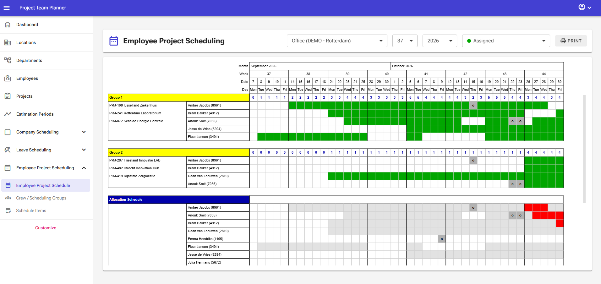 Employee Project Planner