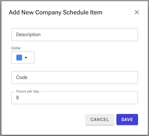 Add Schedule Item