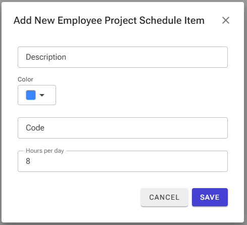 Add Schedule Item
